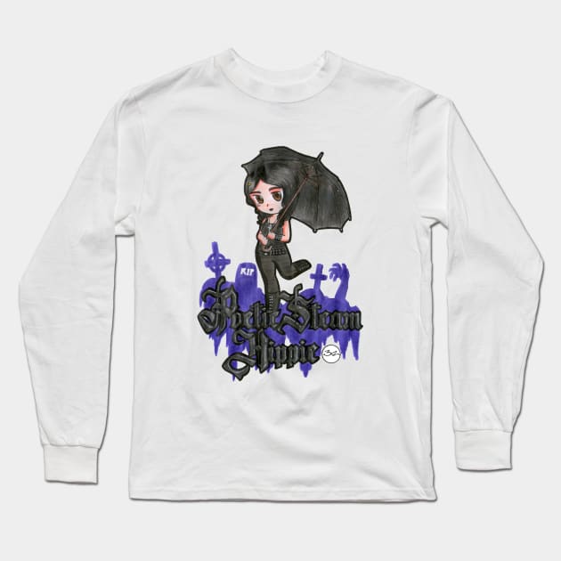 Death Chibi Long Sleeve T-Shirt by Steamy Hippie